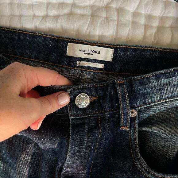 NWT ISABEL MARANT CORSY Jeans High Waist Straight Leg Blue Denim Size 2 Slouchy - Picture 15 of 16